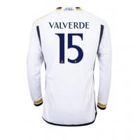 Pánský Fotbalový dres Real Madrid Federico Valverde #15 2023-24 Domácí Dlouhý Rukáv